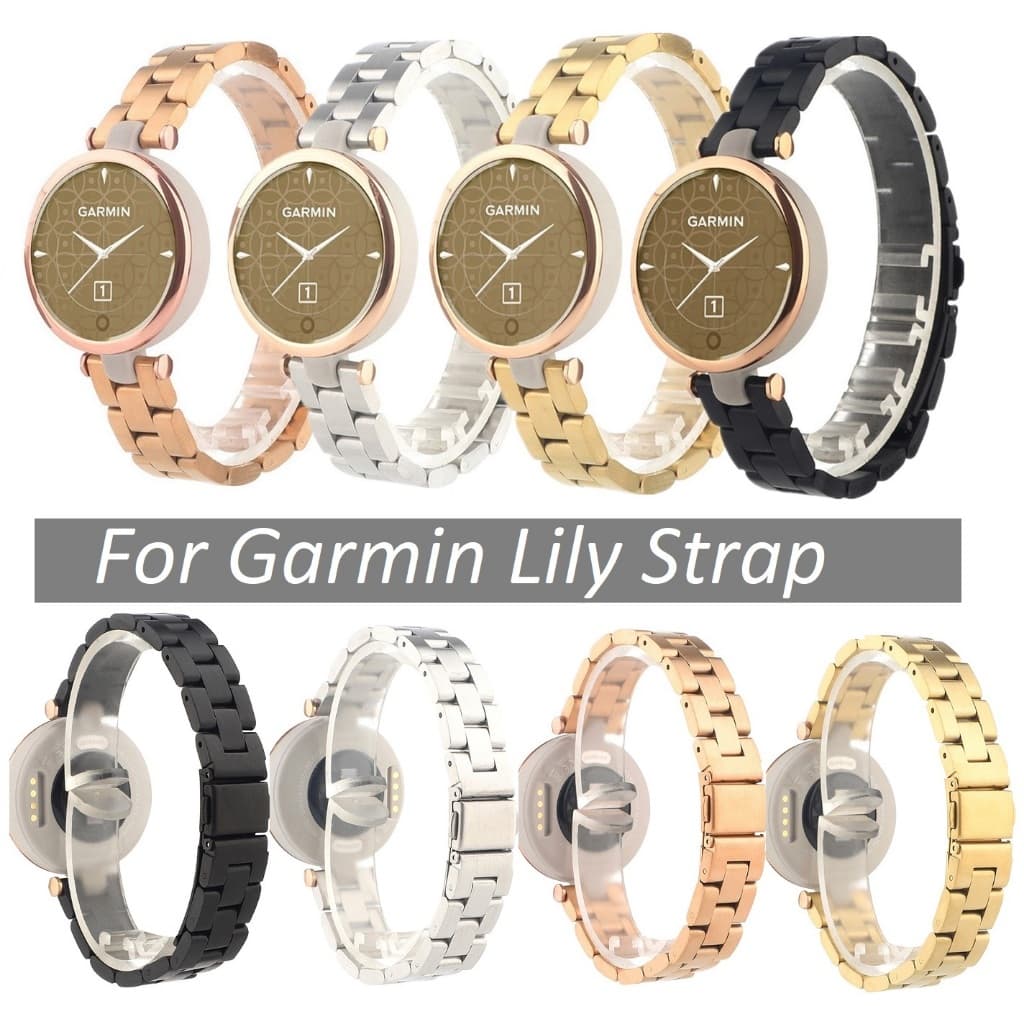 สายนาฬิกาข้อมือ สเตนเลส สําหรับ Compatible For Garmin Lily สายนาฬิกาโลหะ สําหรับ Garmin Lily นาฬิกาข้อมือ…