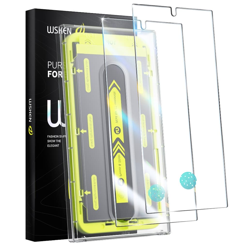 ใหม่ Wsken 2 Pack ป้องกันหน้าจอ Galaxy S24 Ultra S25/S26 Ultra กระจกนิรภัย S24 Plus ป้องกันหน้าจอ HD Clear 9H…
