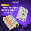 Palo แบตเตอรี่กล้อง LP-E8 2100mAh Type-C พร้อมไฟแสดงสถานะ สําหรับ Canon EOS 550D 600D 650D 700D