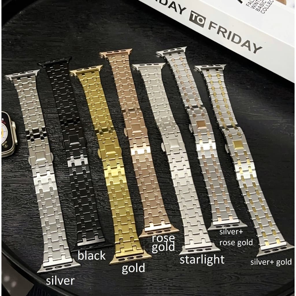 สายนาฬิกาข้อมือสเตนเลส สําหรับ AP Watch Strap Series12 11 10 9 8 7 6 5 4 3 2 1 Watch SE Ultra Strap I Watch…