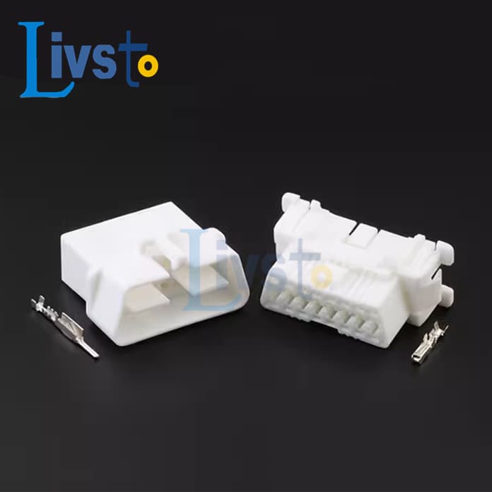 ปลั๊กซ็อกเก็ตวินิจฉัย 16 พิน / การป้องกันอินเทอร์เฟซ OBD 179631-1 สําหรับ Perodua Toyota Proton Nissan…