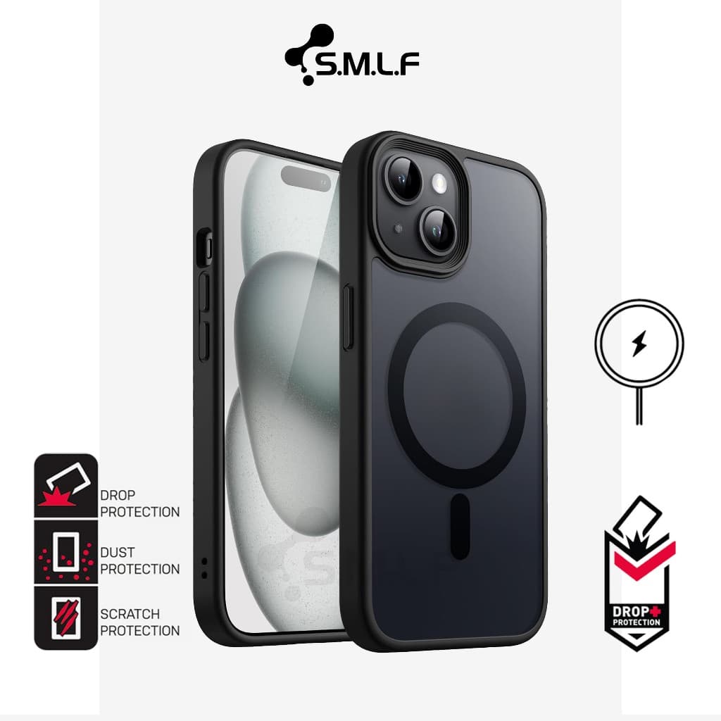 SMLF Matte Anti-Yellow Magnetic Case For iPhone 18 Pro Max 17 Pro Max 16 Pro Max 15 Pro Max 14 Pro Max 13 Pro…
