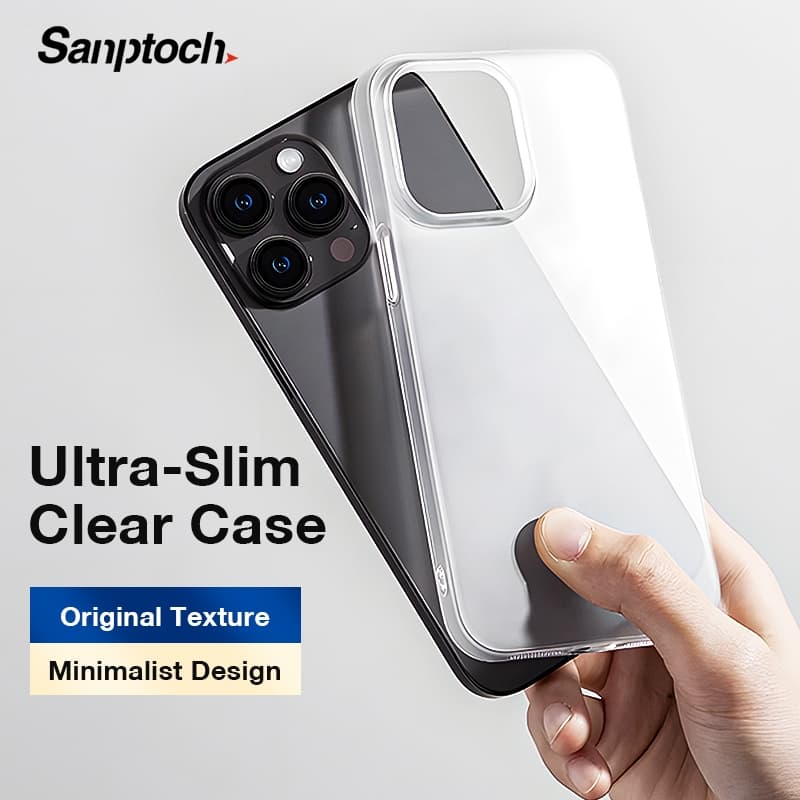 Sanptoch Ultra Slim Crystal Clearเคสโทรศัพท์สําหรับiPhone 17 16 15 14 13 12 Pro Max…
