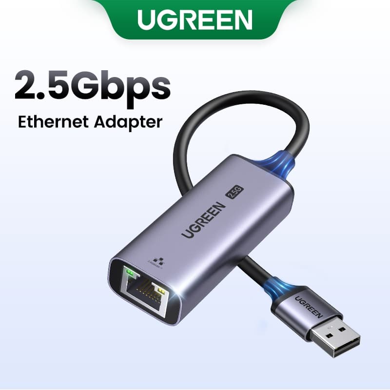 UGREEN อะแดปเตอร์อีเธอร์เน็ต 2500mbps Usb C 2.5 Gigabit Type C ถึงการ์ดเครือข่าย Lan Rj45 ความเร็วสูงสําหรับ…