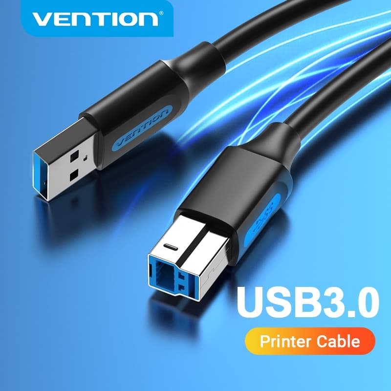 Vention สายเครื่องพิมพ์ USB 3.0 USB A ถึง USB B Male to Male 2A ความเร็วสูง 5Gbps Camera Cable Disk Enclosure…