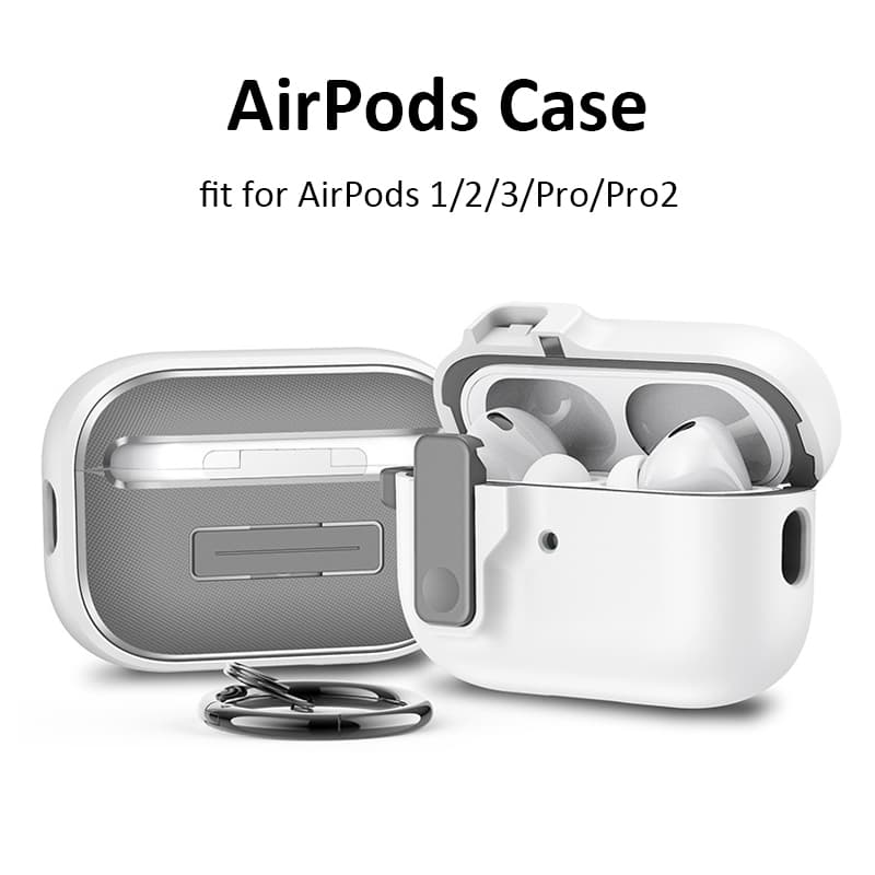 สําหรับ AirPods 4 และ AirPods Case AirPods Pro 3 Case เคสป้องกัน PC หูฟังไร้สายพร้อมล็อคพร้อมพวงกุญแจ