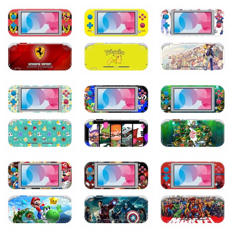 40 สีสติกเกอร์ผิวใช้งานร่วมกับ Nintendo Switch Lite ไวนิล Decal ชุดฟิล์มป้องกันห่อสําหรับ NS Lite คอนโซล