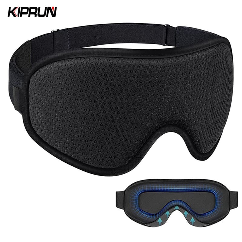 Kiprun 3D Memory Sleep Eye mask, 100% Blackout mask สําหรับผู้หญิงผู้ชาย, นุ่มและสะดวกสบาย Sleeping mask…