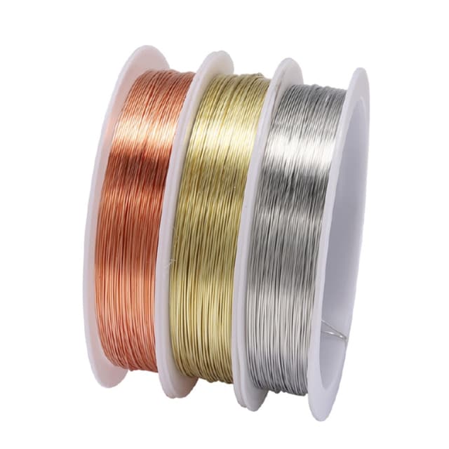 YongForYou สายลวดโลหะผสม พร้อมสต็อก ลวดทองแดง ทนทาน สําหรับทําเครื่องประดับ DIY 0.2 0.3 0.4 0.5 0.6 0.7 0.8 1…