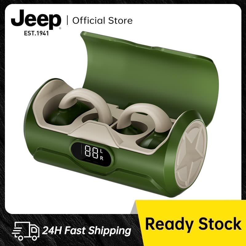 Jeep EC003 หูฟังบลูทูธ 5.4 เปิดหู HIFI พร้อมไมโครโฟน HD Calls, กันน้ํา IPX5, แบตเตอรี่รวม 40 ชม., รับประกัน…