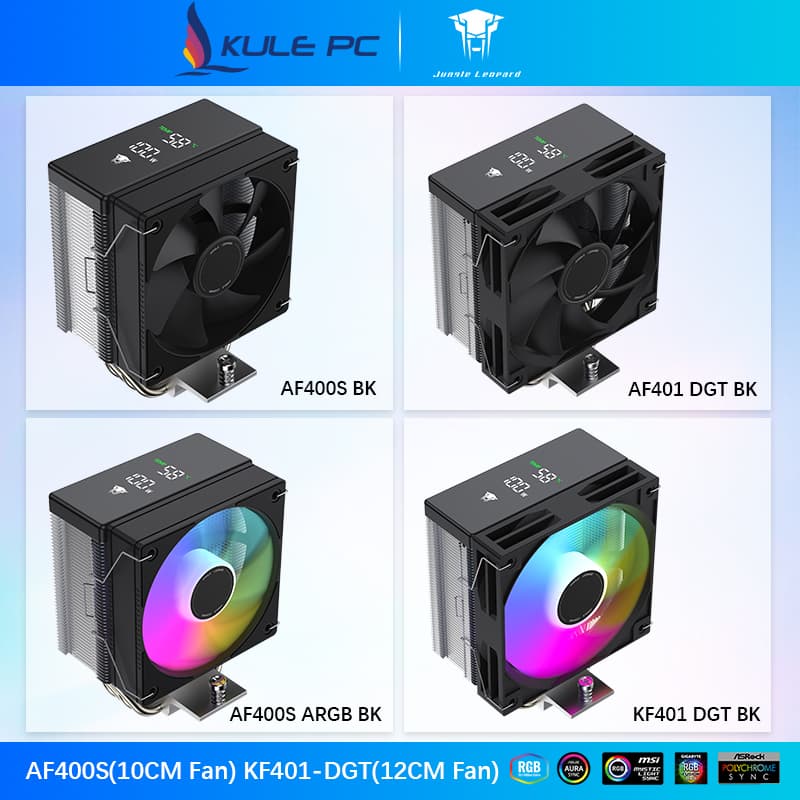 Jungle Leopard AF400S / AF401-DGT / KF401-DGT Digital CPU Cooler อุณหภูมิดิจิตอลสีดํา/สีขาว 10 ซม.120…