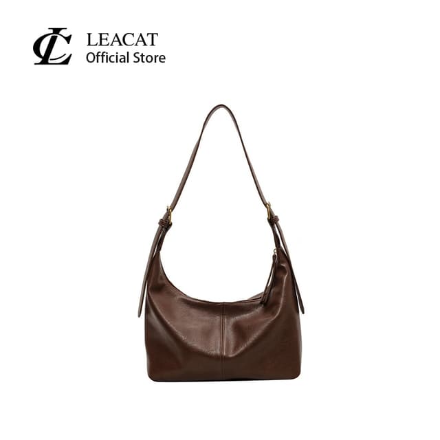 Leacat กระเป๋าระดับไฮเอนด์และความจุขนาดใหญ่กระเป๋าสะพายข้างแฟชั่นสตรีกระเป๋าสะพายไหล่ลําลองและอเนกประสงค์ถังเร…