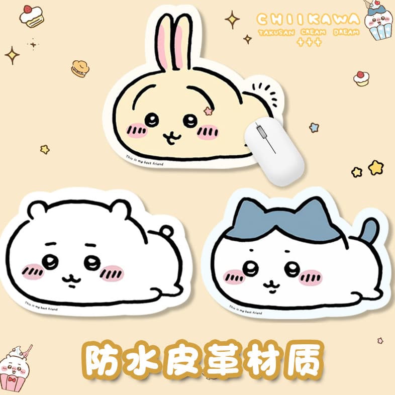การ์ตูนน่ารัก Chiikawa หนังสกปรกทนกันน้ํากันลื่นแผ่นรองเมาส์ของขวัญ