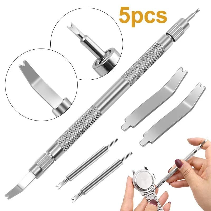5 in 1 สายนาฬิกาสปริงบาร์สาย Link Remover สายนาฬิกา pin Pusher ซ่อม Pry ชุดเครื่องมือสายคล้อง Link pin…