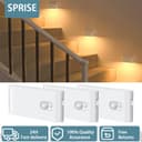 Sprise Motion Sensor Night Light ไฟบันไดแบบชาร์จไฟได้ในร่ม Warm White Magnetic LED โคมไฟสัมผัสสําหรับห้องโถง,…