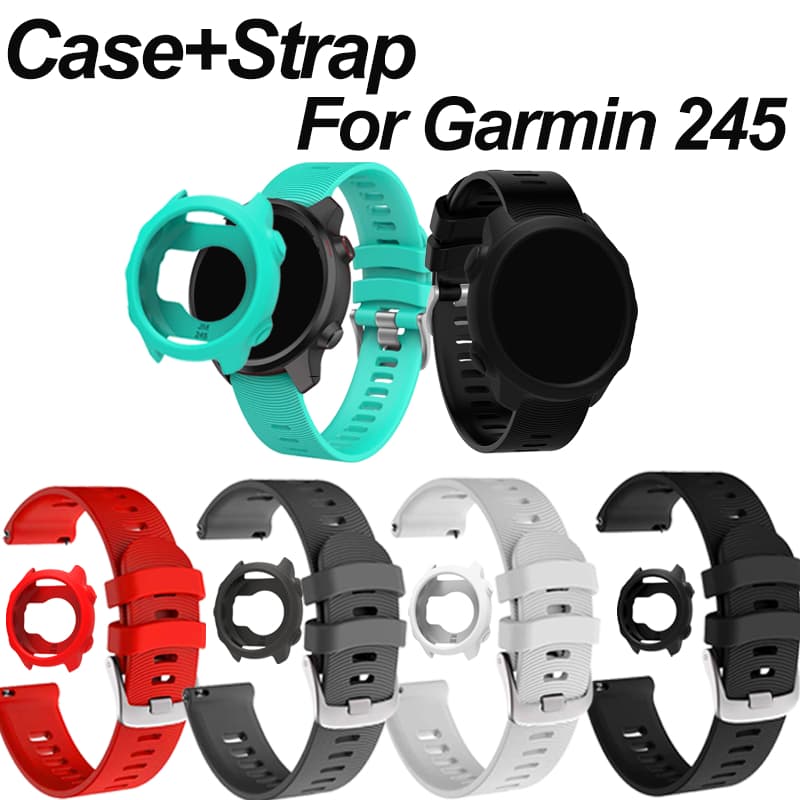 สําหรับ Garmin Forerunner 245 สายนาฬิกาซิลิโคน สายนาฬิกา Forerunner 245 เคส