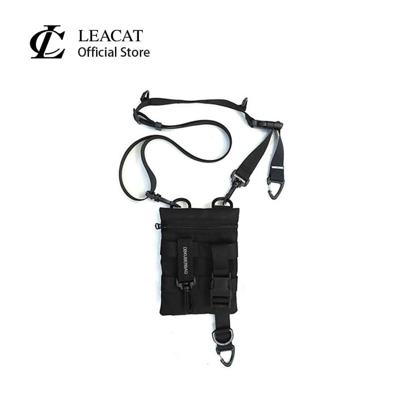 Leacat กระเป๋าคาดเอว ใส่โทรศัพท์มือถือ สไตล์ฮิปฮอป สตรีท แฟชั่น ใส่เครื่องมือทางยุทธวิธี