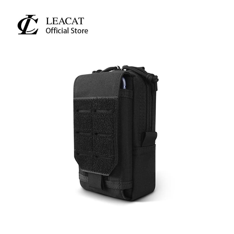 Leacat กระเป๋าคาดเอว ผ้าไนล่อน กันน้ํา 1000D 7 นิ้ว สําหรับผู้ชาย