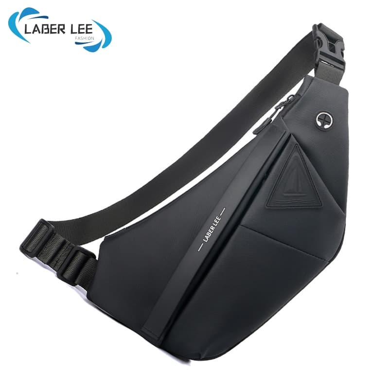 Laber LEE Mens Messenger Bag Sling Chest Bag Waterproof Trendy Cool Messenger Shoulder Bag รูปที่ 1