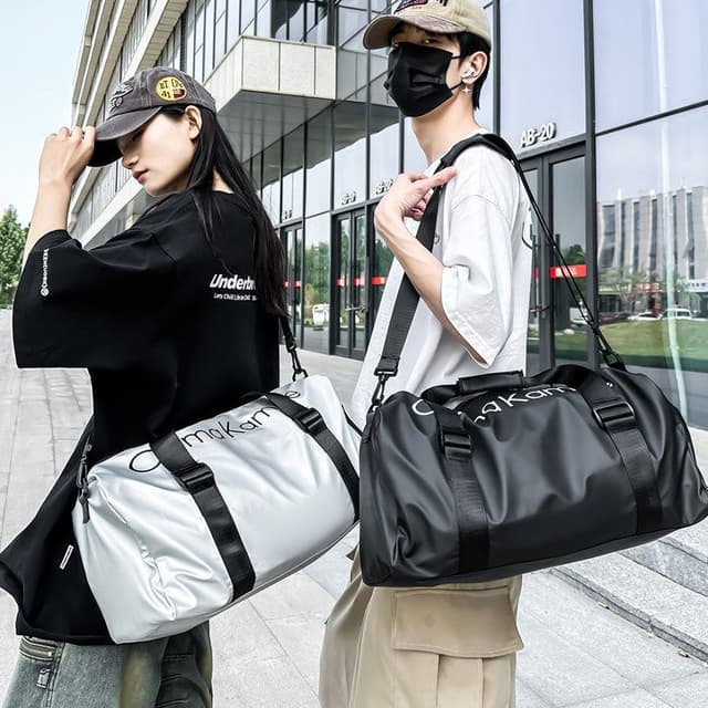 กระเป๋าเดินทางหลากช่อง ไซโลรองเท้าอิสระ กระเป๋าเป้สะพาย วัสดุหนัง PU กันน้ํา TRAVEL BAG