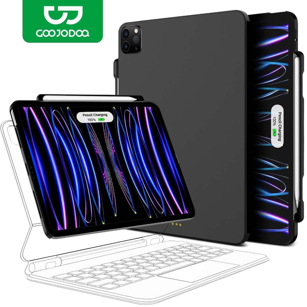 GOOJODOQ เคสแม่เหล็ก พร้อมช่องใส่ดินสอ สําหรับ iPad Pro 11 13 Air 4 5 6 7 Pro 12.9(ไม่มีแป้นพิมพ์)