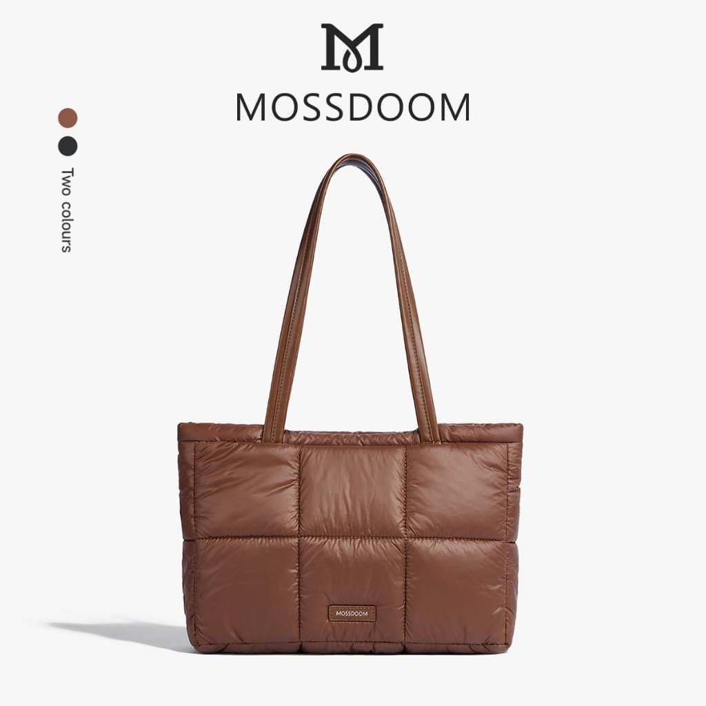 MOSSDOOM Luffie Bag กระเป๋าสะพายไหล่สําหรับผู้หญิง เรียบง่าย มีสไตล์และมีลวดลาย