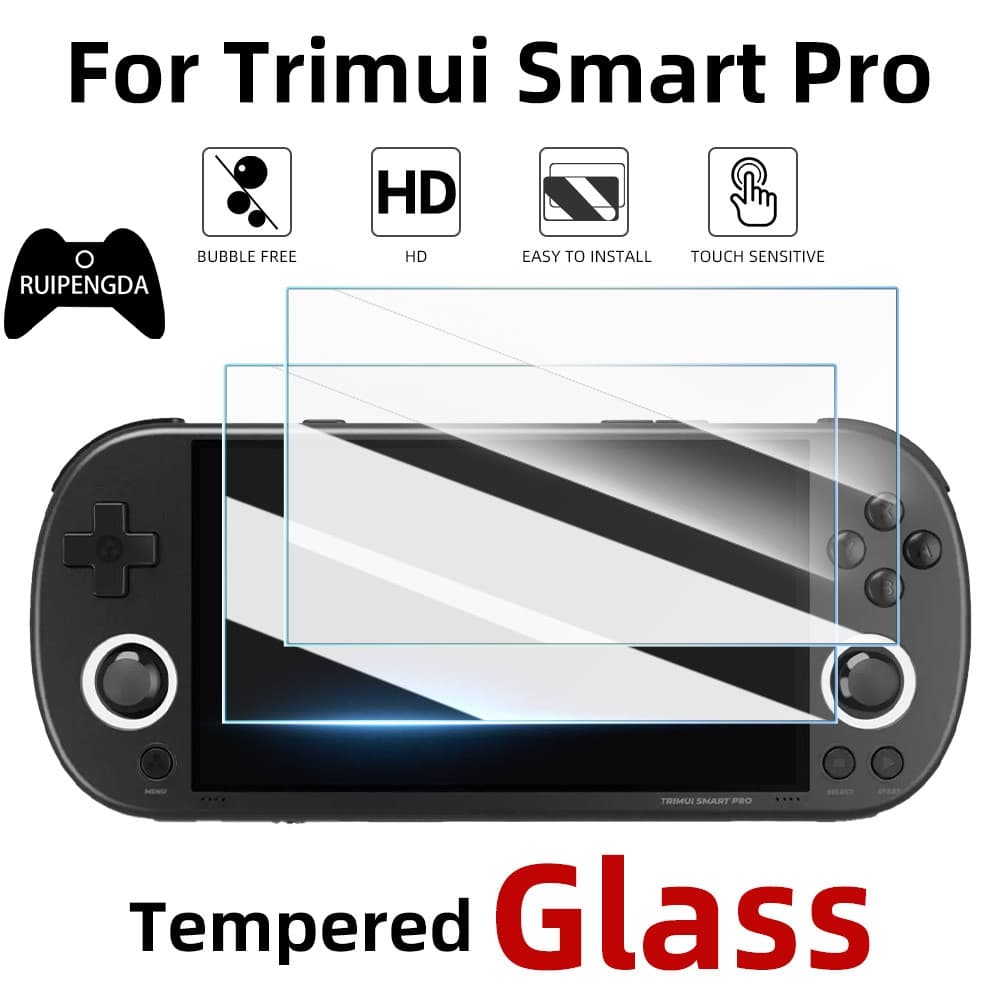 กระจกนิรภัยสําหรับ Trimui Smart Pro เกมคอนโซลฟิล์มป้องกันหน้าจอ 9H Hard Anti-Scratch Glass…