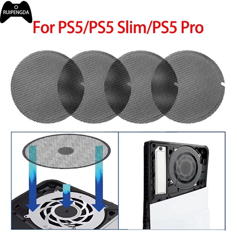 Ruipengda 1/2/4 ชิ้นกรองฝุ่นตาข่ายกันฝุ่นสําหรับ PS5/PS5 Slim เกมคอนโซล Anti-Scratch สําหรับ PS5 อุปกรณ์เสริม