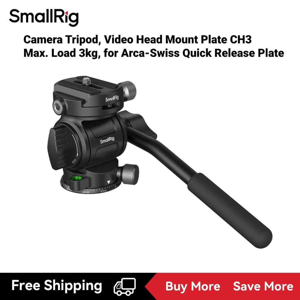 ขาตั้งกล้อง SmallRig Video Head Mount Plate CH3, Max. โหลด 3 กก. สําหรับแผ่นปลดเร็ว Arca-Swiss #4936 รูปที่ 1