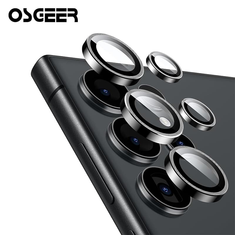 OSGEER สําหรับ Samsung Galaxy S22 S23 S24 S25 FE S26 Ultra 5G ตัวป้องกันเลนส์กล้อง, ป้องกันรอยขีดข่วน HD…