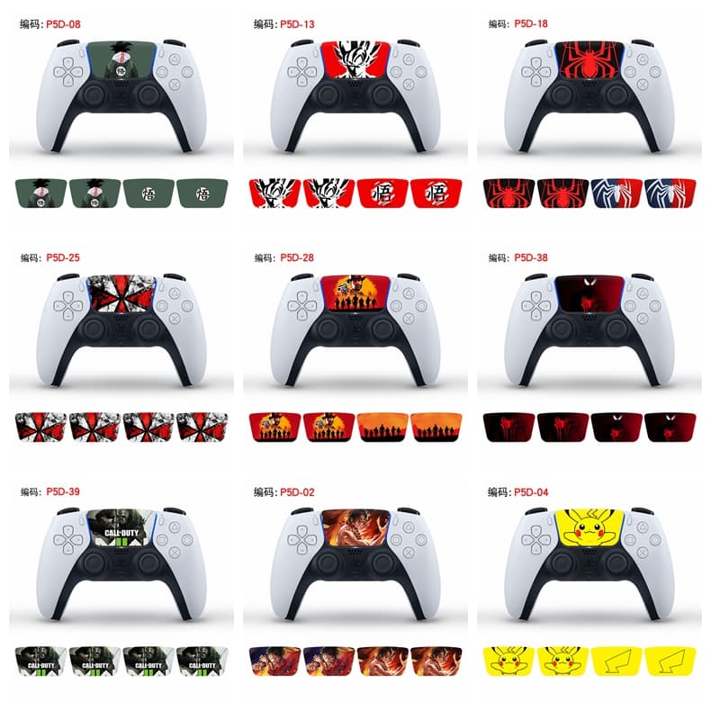 ตัวป้องกันทัชแพด 4 ชิ้นสําหรับ PS5 Dualsense Remote Skin Decal Wrap สติกเกอร์เข้ากันได้กับ PlayStation 5…