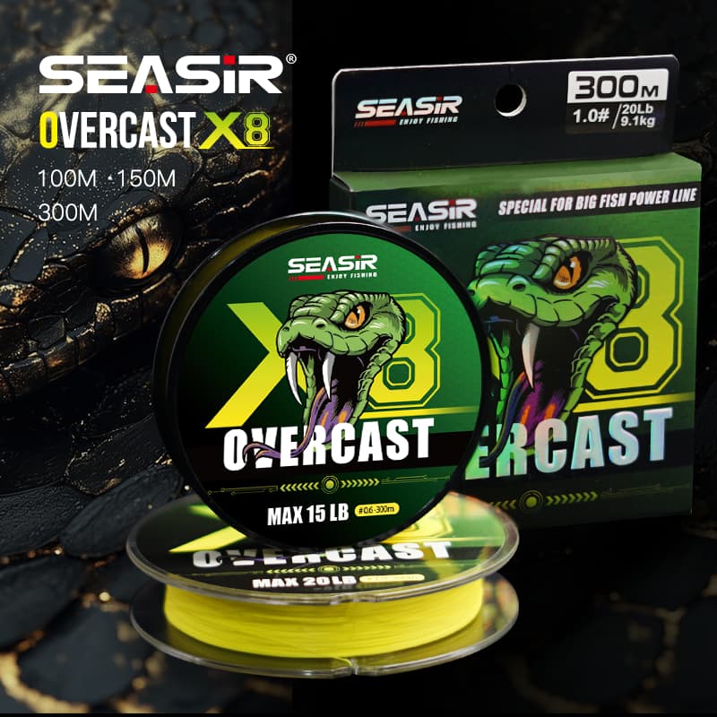 Seasir Overcast X8 PE สายตกปลาญี่ปุ่น 8 Braided Multifilament 100 M/150 M/300 M 15-50LB สูง Stength…