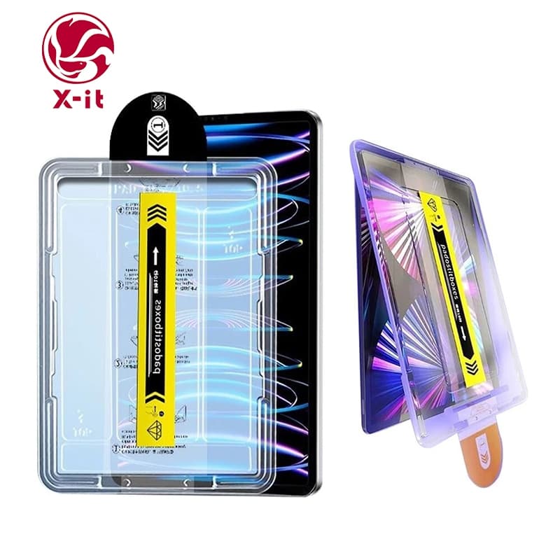 X-IT ป้องกันหน้าจอกระจกนิรภัยติดตั้งง่ายสําหรับ iPad gen 12 11 10 9 8 7 6 5 (A16) Air 8 7 6 5 4 M2 M3 M4 10.9…