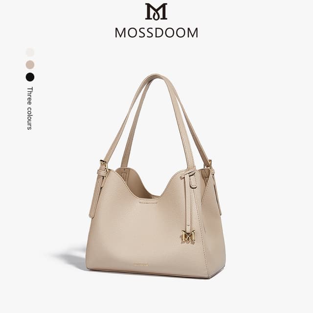 MOSSDOOM Lany Bag กระเป๋าหนังนุ่มแฟชั่นสําหรับผู้หญิง สายปรับระดับความยาวได้