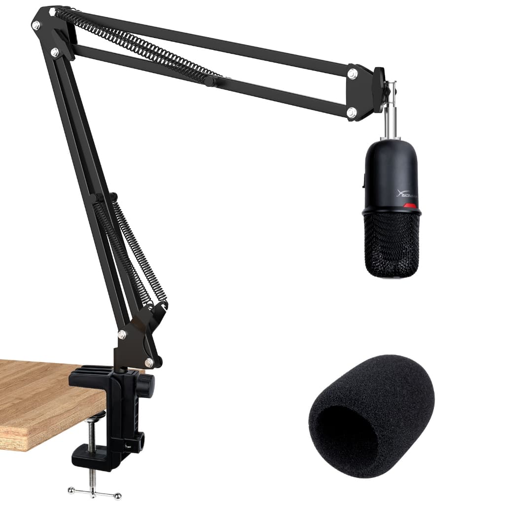 HyperX SoloCast Boom Arm - แขนไมค์เข้ากันได้กับ Hyper x SoloCast, แขนบูมไมโครโฟนพร้อมตัวกรองป๊อป,…