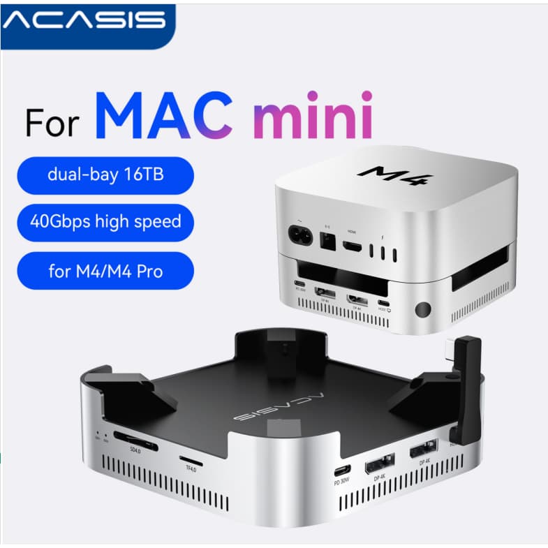 ACASIS 40Gpbs Enclosure Docking Station ใช้งานร่วมกับ Thunderbolt 4/3 - USB-C พร้อม 2xDP, SD/TF 3.0, 3xUSB-A…