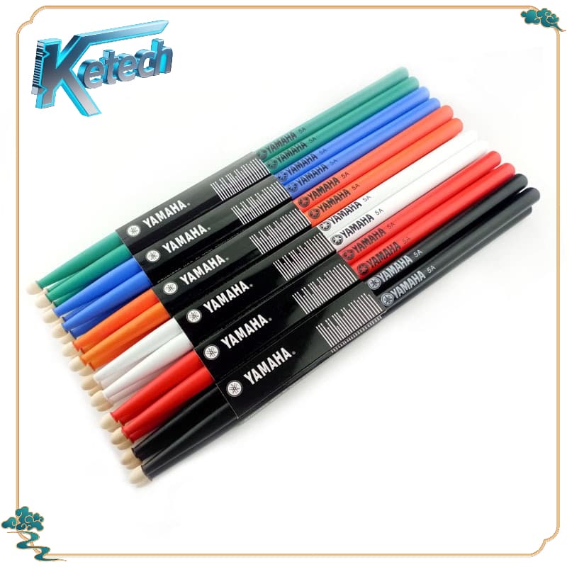 YAMAHA Professional กลองสติ๊ก 5A Hickory วอลนัทไม้ 5A ไม้กลอง 7A เครื่องดนตรีกลองสติ๊กหนึ่งคู่