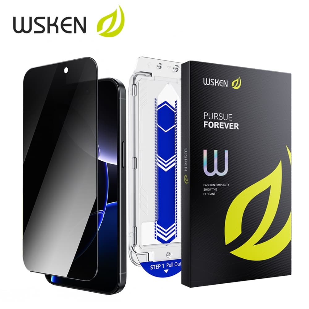 WSKEN ไม่มีขอบดํา ฟิล์มกระจก for iPhone 17ProMax/17Pro ติดตั้งง่าย ไม่มีฟองอากาศ iPhone Duo 18promax 9H…