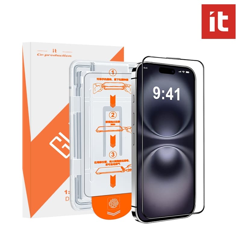 it 9H Glass Screen Pro+ HD Premium Tempered Glass Protector สําหรับ iPhone Duo 18/17/11/12/13/14/15/16 16e…