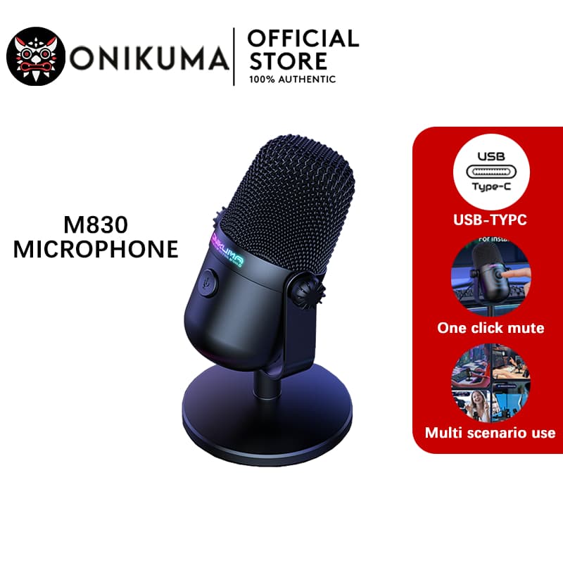 ONIKUMA M830 USB Condenser Gaming Microphone ไมโครโฟน รองรับ PC PS4 (4P5P8AA) รูปที่ 1