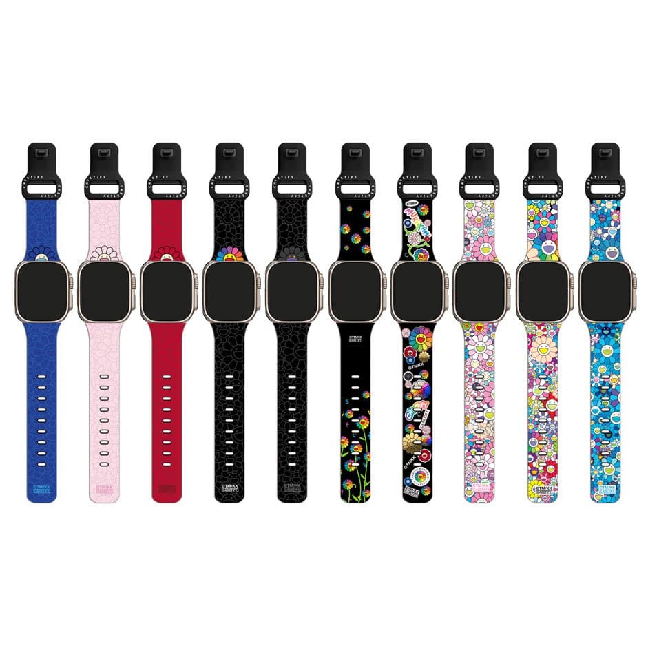 Takashi Murakami สายนาฬิกาแบรนด์ร่วมใหม่เหมาะสําหรับ Apple Watch 38mm/40mm/41mm/s10 42mm 42mm/44mm/45mm/s10…