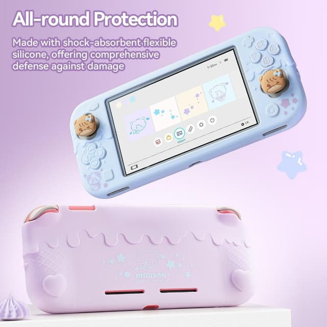 เคสป้องกันสําหรับ Switch Lite,เปลือกป้องกันรอยขีดข่วน,เคสซิลิโคนอ่อนนุ่มสําหรับ Switch Lite…