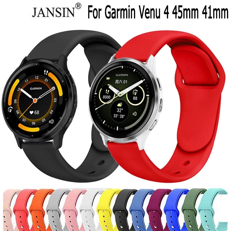 สาย สําหรับ garmin venu 4 45mm 41mm สายนาฬิกา สายนาฬิกาข้อมือซิลิโคนสําหรับ สําหรับ Garmin Venu 3 3S…