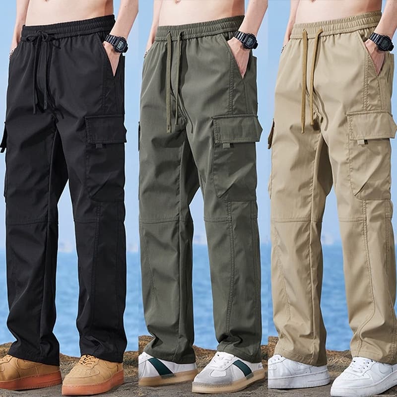 กางเกงขายาวผู้ชาย ชายแบบเรียบง่าย ใส่ได้ทุกวัน ไซส์ M-4XL เนื้อผ้าสบายๆ
