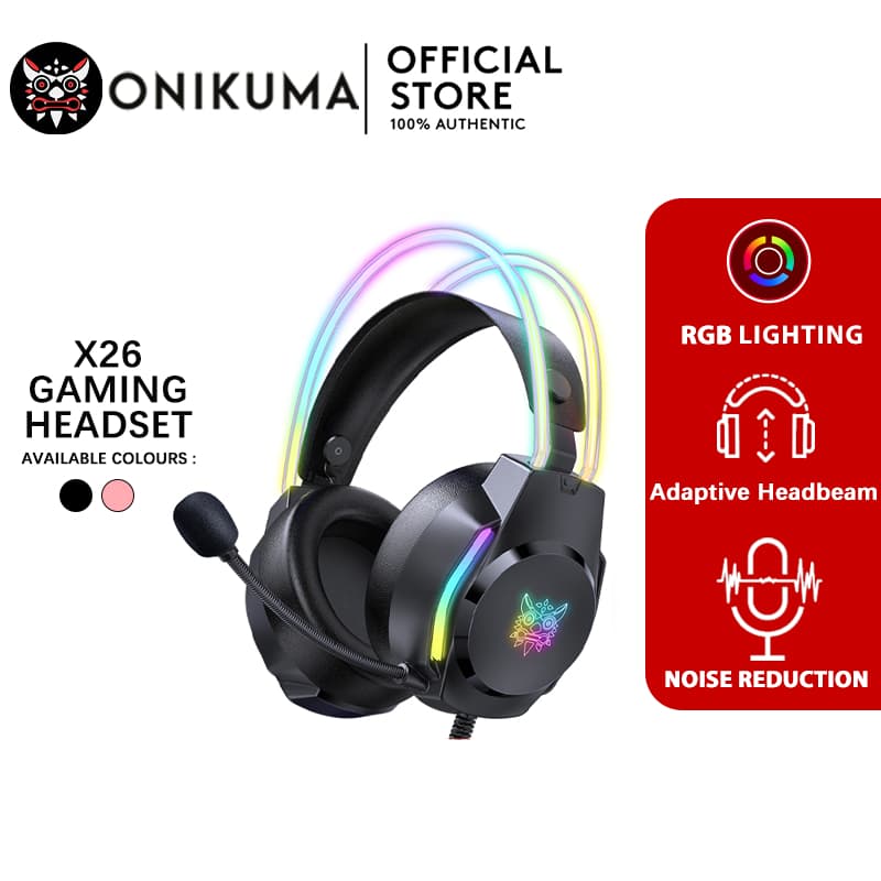 ONIKUMA X26 RGB Gaming Headset หูฟังครอบหู gaming pc ระบบเสียง 7.1 หูฟังคอมพิวเตอร์พร้อมไมคชุดหูฟัง รูปที่ 1