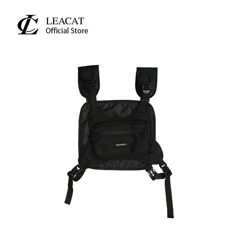 Leacat Rig กระเป๋าคาดอก กระเป๋าคาดเอว ความจุขนาดใหญ่ สไตล์ฮิปฮอป สตรีท สําหรับผู้ชาย