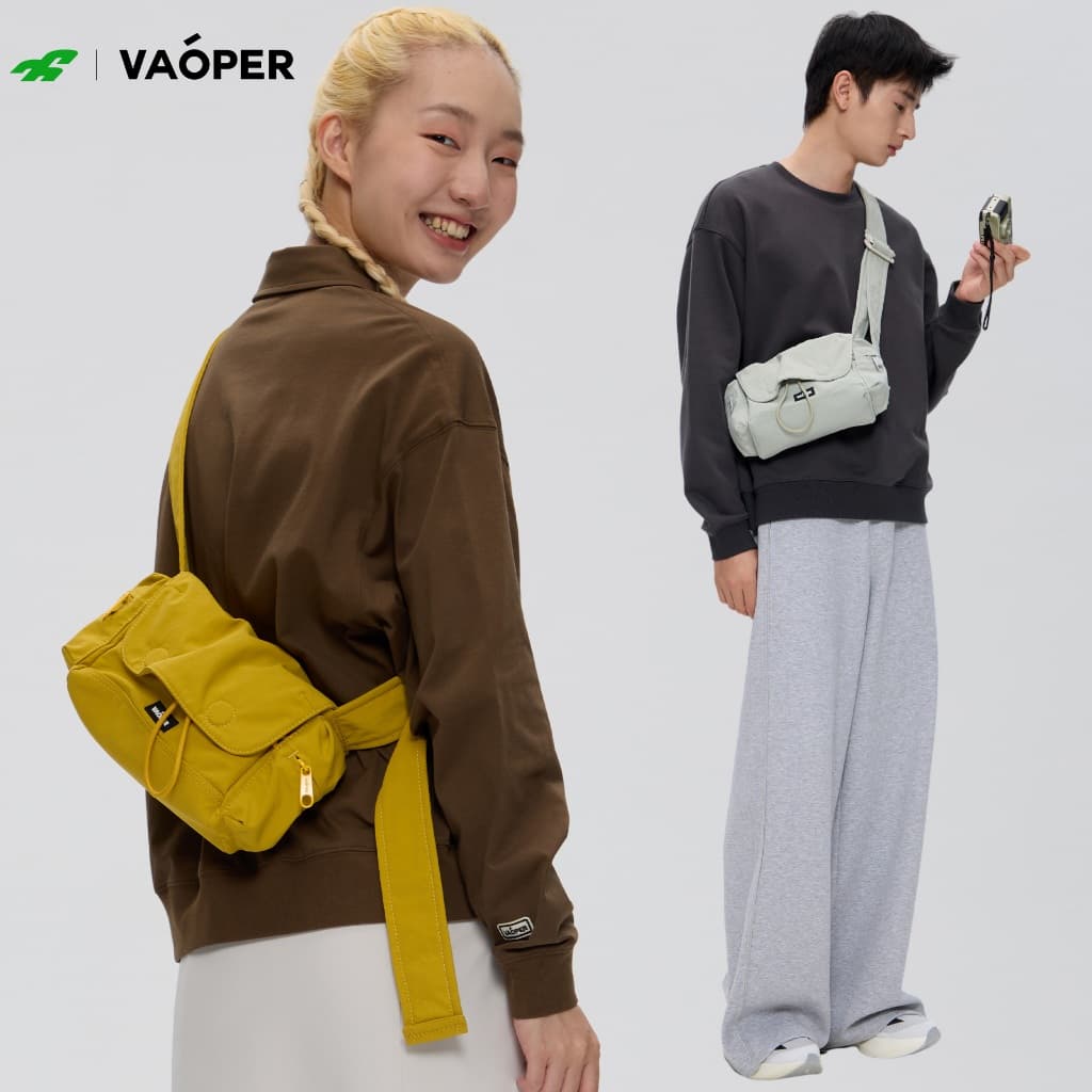 VAOPER กระเป๋าสี่เหลี่ยมสะพายข้าง น้ําหนักเบา ยูนิเซ็กซ์ L611s