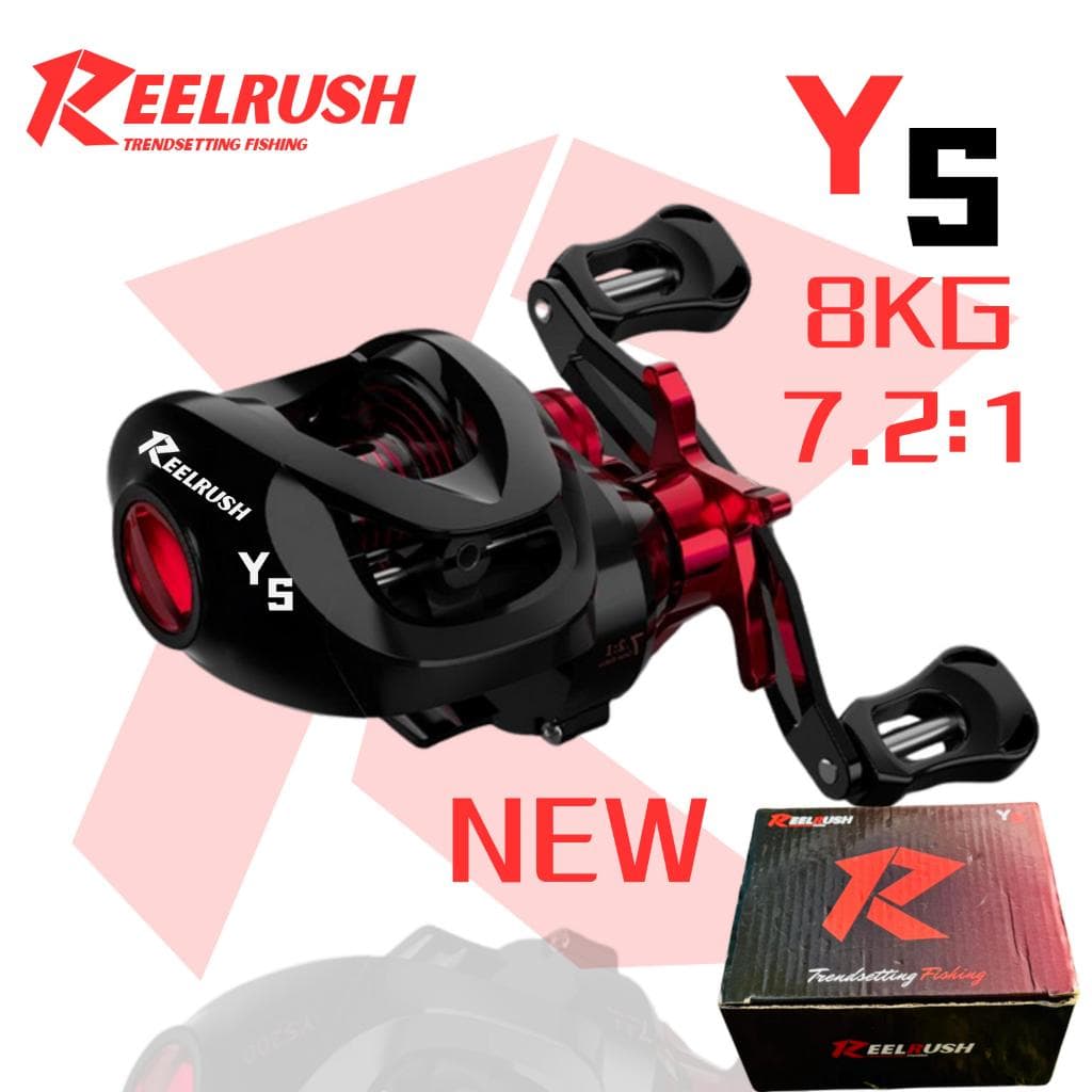 ReelRush เซ็ทมือใหม่【YS Baitcasting Reel + RED X8 PE】รอกน้ําหยดคู่สายไม่ตกสี พร้อมตกปลาช่อน คุ้มสุดในคลาส