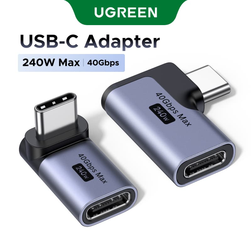UGREEN อะแดปเตอร์ USB-C Male to USB-C Female, วิดีโอ 8K@60Hz เร็วเป็นพิเศษ 40Gbps,…