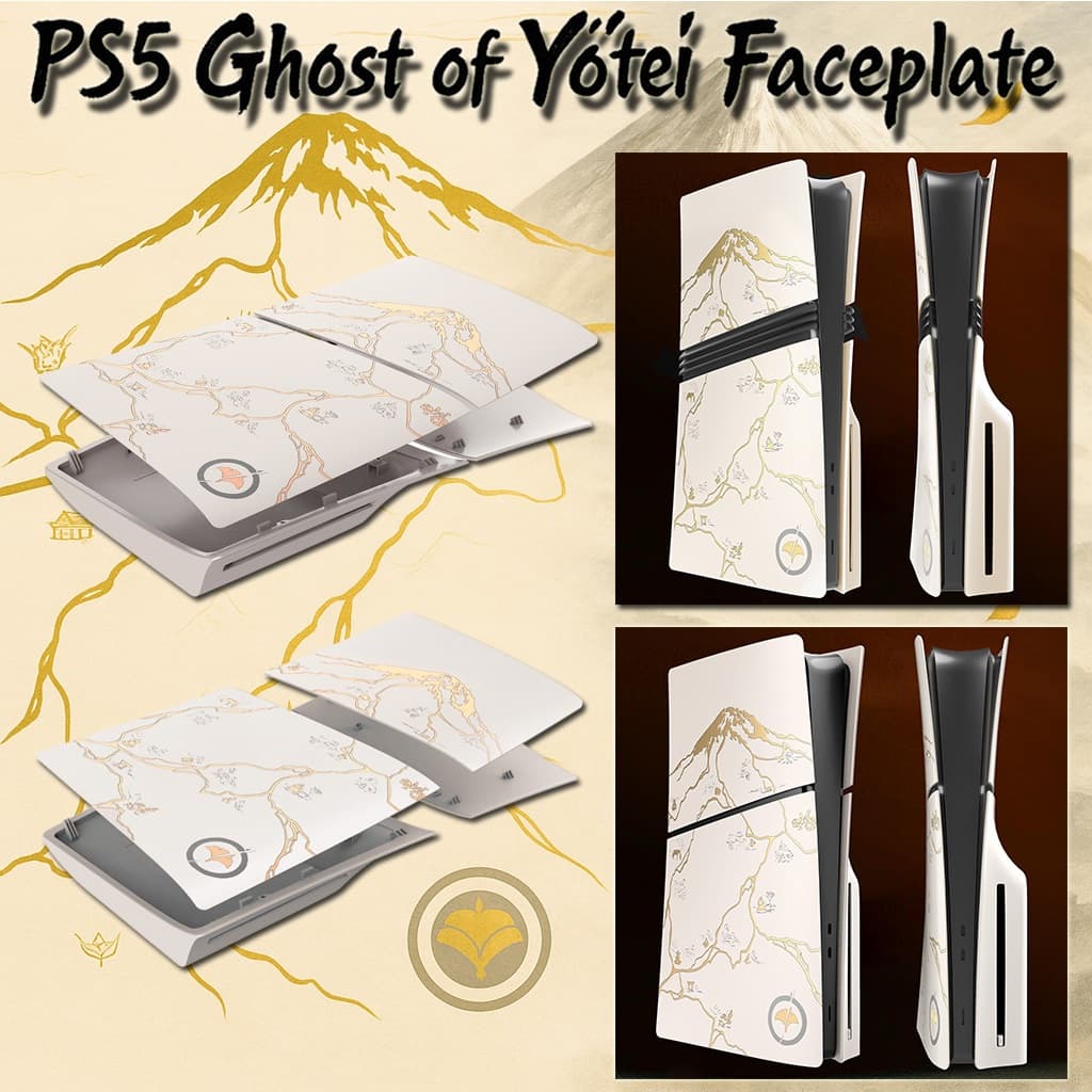 FacePlates สําหรับ PS5 Fat, PS5 Slim, และ PS5 Pro Disc Digital Edition Cover Plate Anti-Scratch…